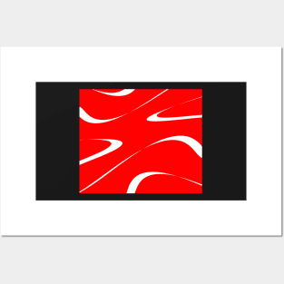 Abstract - red and white. Posters and Art